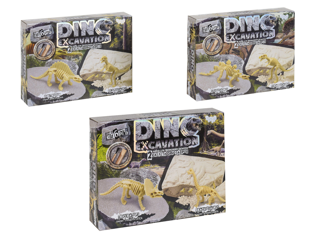 Набір для проведення розкопок динозаври DINO EXCAVATION. Danko Toys DEX-01-04-06