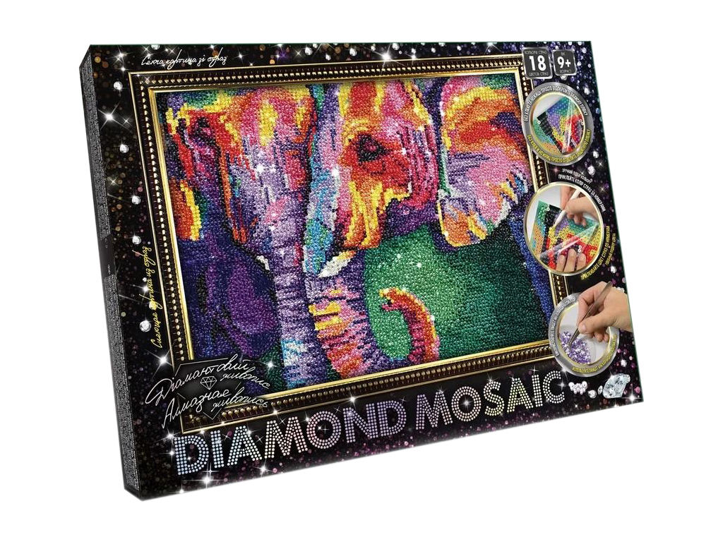 Креативное творчество Бриллиантовая живопись DIAMOND MOSAIC малый, Danko Toys