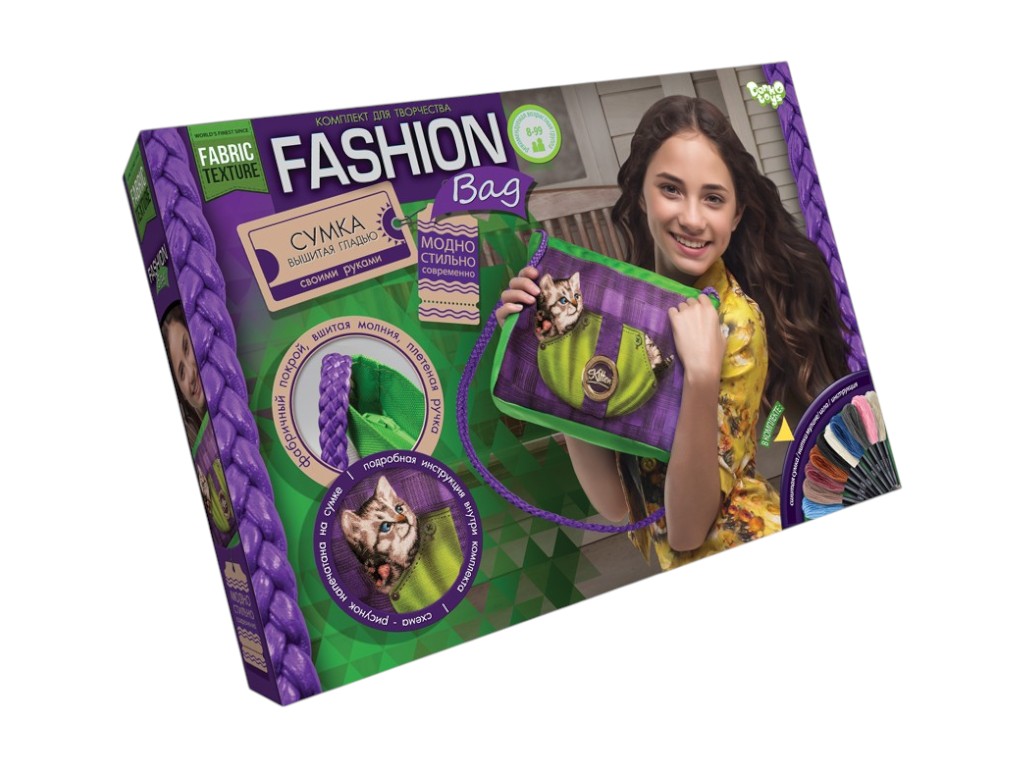 Набор для творчества Вышивка мулине гладью Fashion Bag, Danko Toys