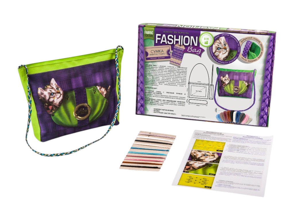 Набор для творчества Вышивка мулине гладью Fashion Bag, Danko Toys
