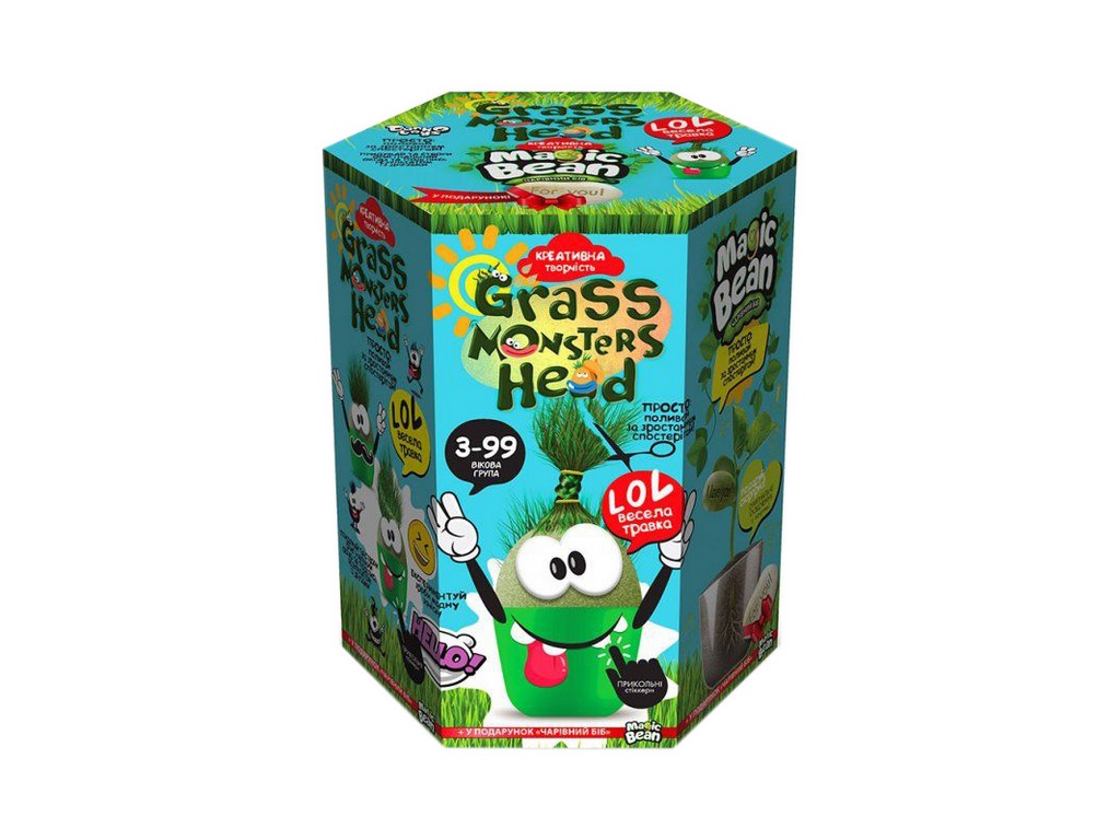 Набір для творчості GRASS MONSTERS HEAD, Danko Toys