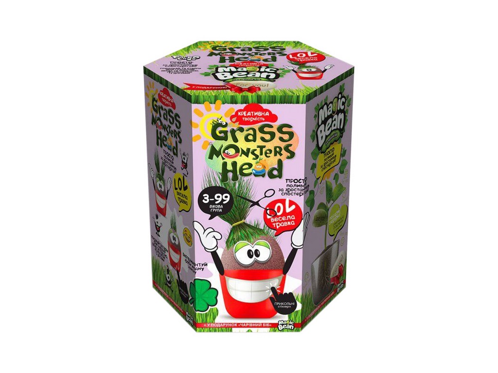 Набір для творчості GRASS MONSTERS HEAD, Danko Toys