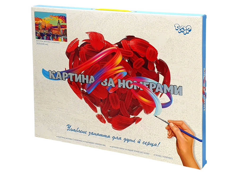 Набор для творчества Картина по номерам на полотне 50x40см Лондон, Danko Toys