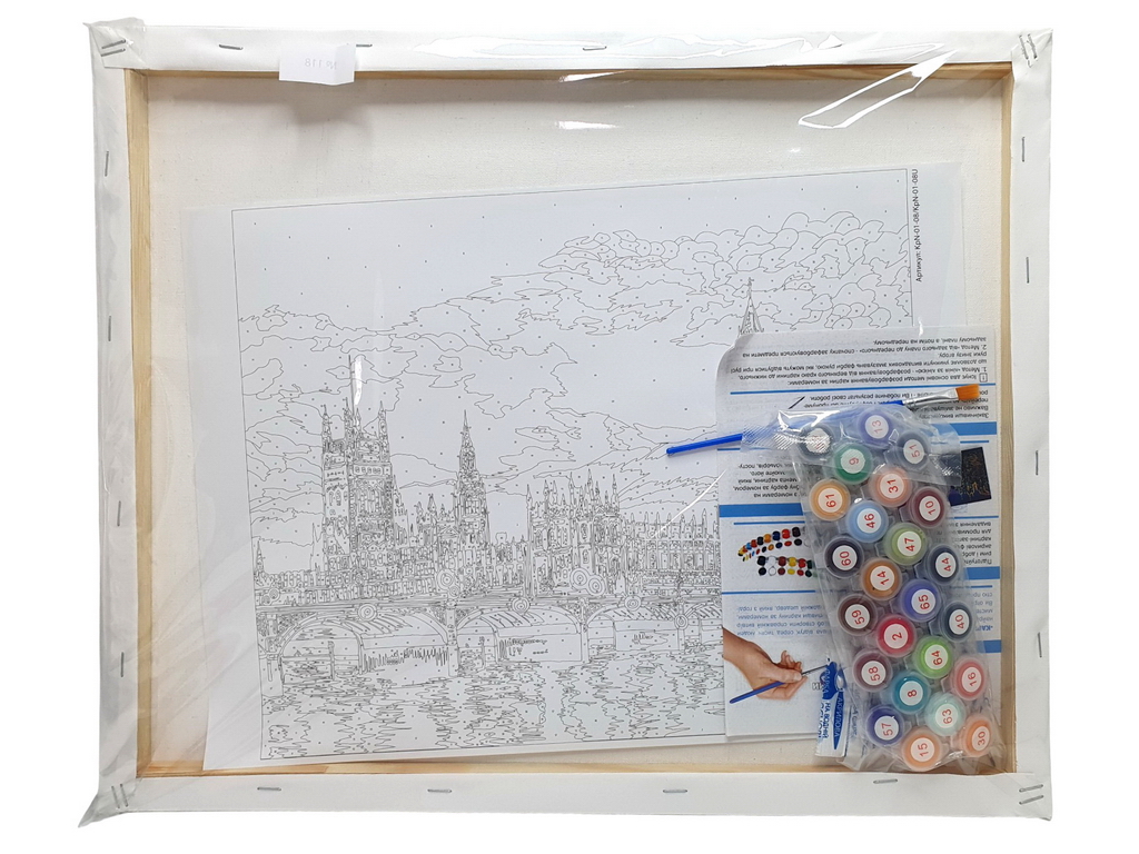 Набор для творчества Картина по номерам на полотне 50x40см Лондон, Danko Toys