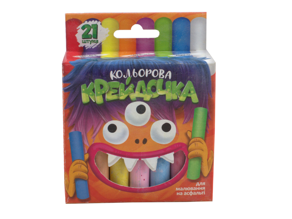 Мел цветной серии Мелок малый 21 цвет. Danko Toys КRD-03-01U