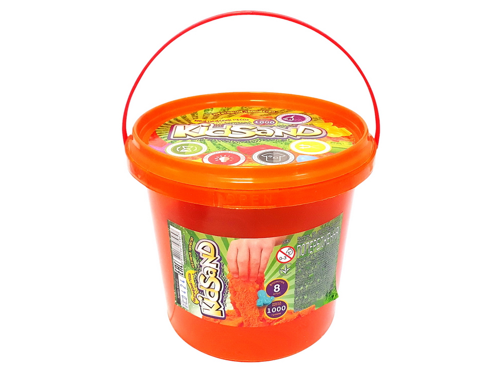 Набор креативного творчества Кинетический песок KidSand банка 1000г, Danko Toys