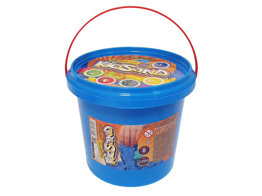 Набор креативного творчества Кинетический песок KidSand банка 1000г, Danko Toys