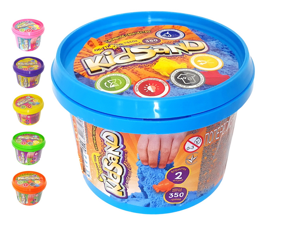 Набір креативної творчості Кінетичний пісок KidSand банка 350грам, Danko Toys