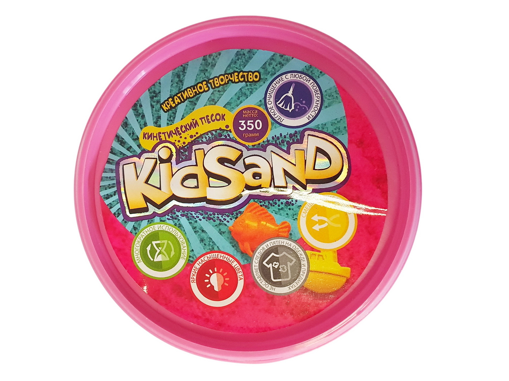Набір креативної творчості Кінетичний пісок KidSand банка 350грам, Danko Toys