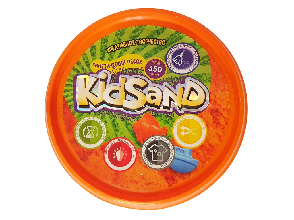 Набір креативної творчості Кінетичний пісок KidSand банка 350грам, Danko Toys