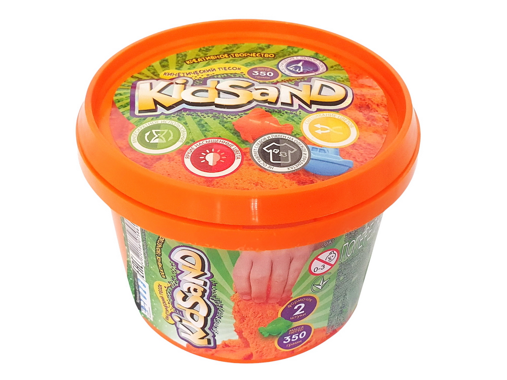 Набір креативної творчості Кінетичний пісок KidSand банка 350грам, Danko Toys