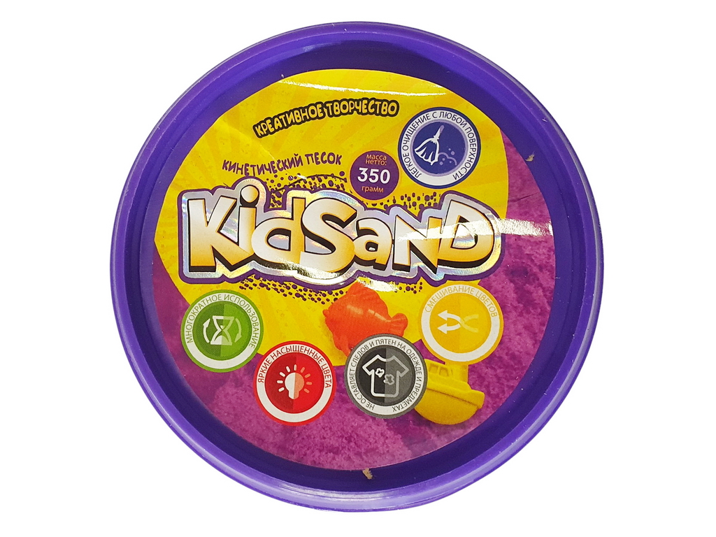 Набір креативної творчості Кінетичний пісок KidSand банка 350грам, Danko Toys
