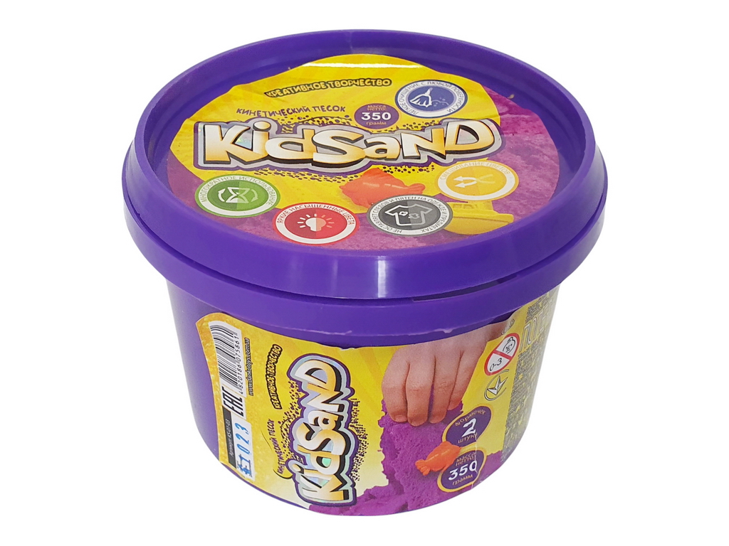 Набір креативної творчості Кінетичний пісок KidSand банка 350грам, Danko Toys