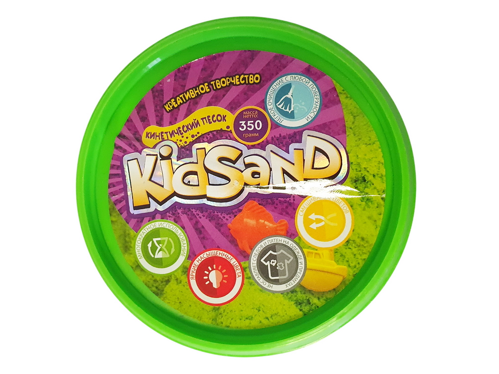 Набір креативної творчості Кінетичний пісок KidSand банка 350грам, Danko Toys