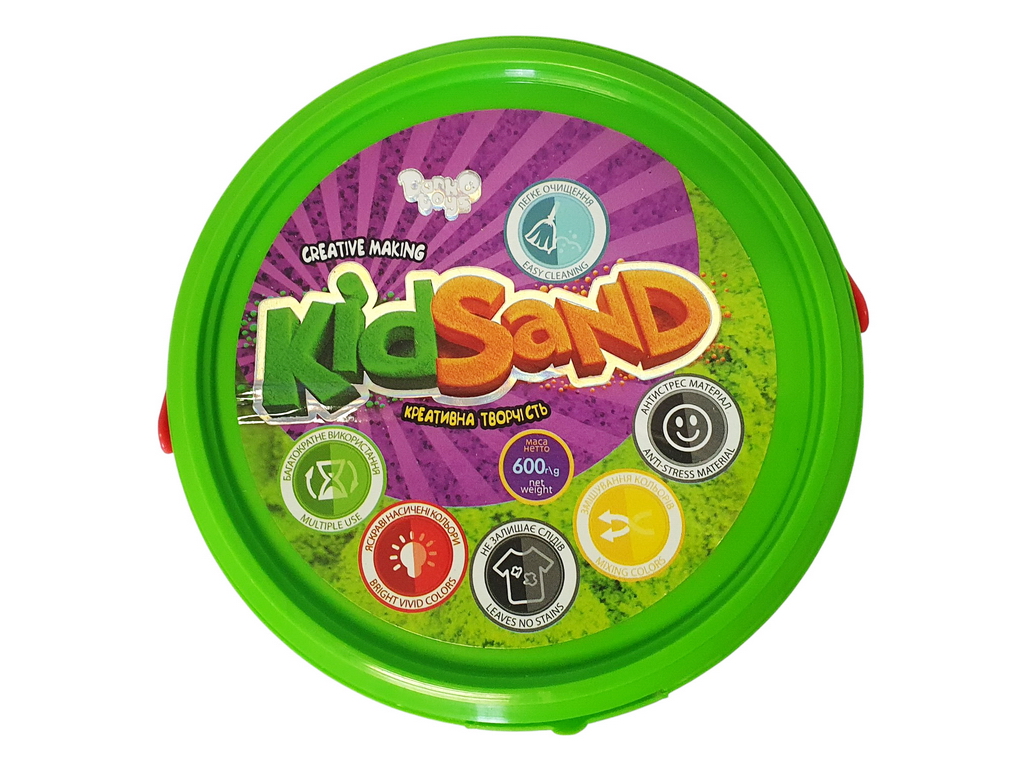 Кинетический песок для лепки KidSand KS-01-05, 600 г, в банке, Danko Toys