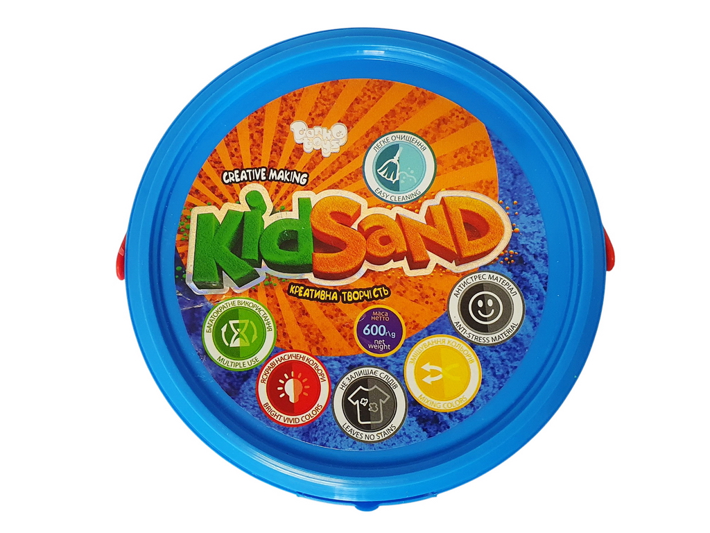 Кинетический песок для лепки KidSand KS-01-05, 600 г, в банке, Danko Toys