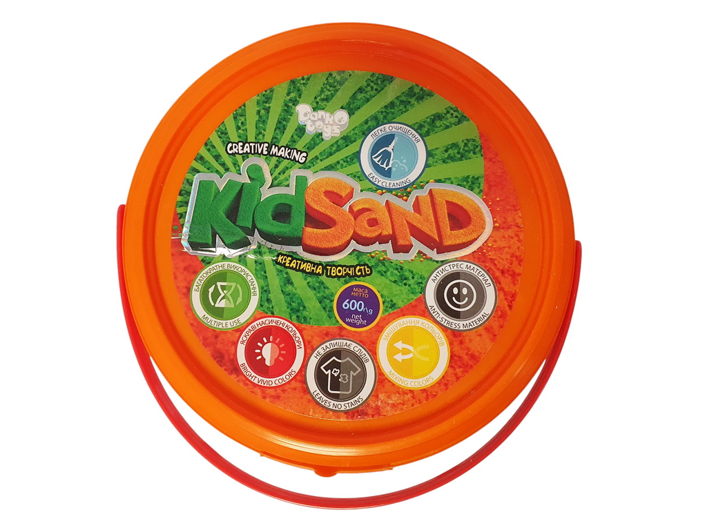 Кинетический песок для лепки KidSand KS-01-05, 600 г, в банке, Danko Toys
