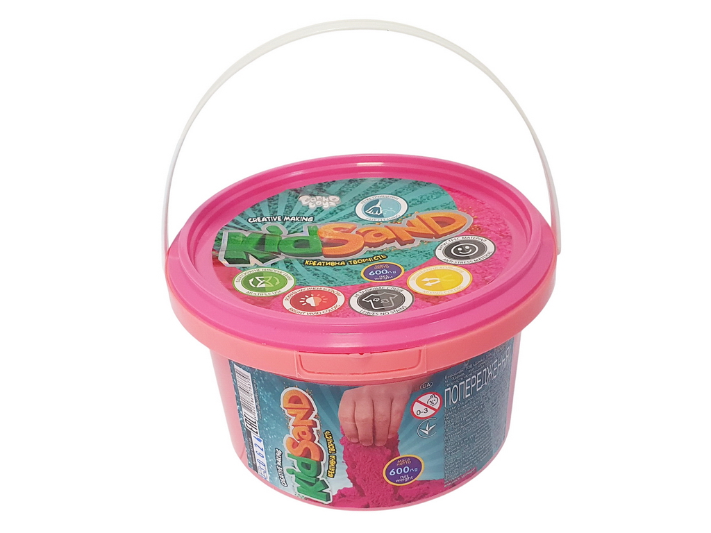 Кинетический песок для лепки KidSand KS-01-05, 600 г, в банке, Danko Toys