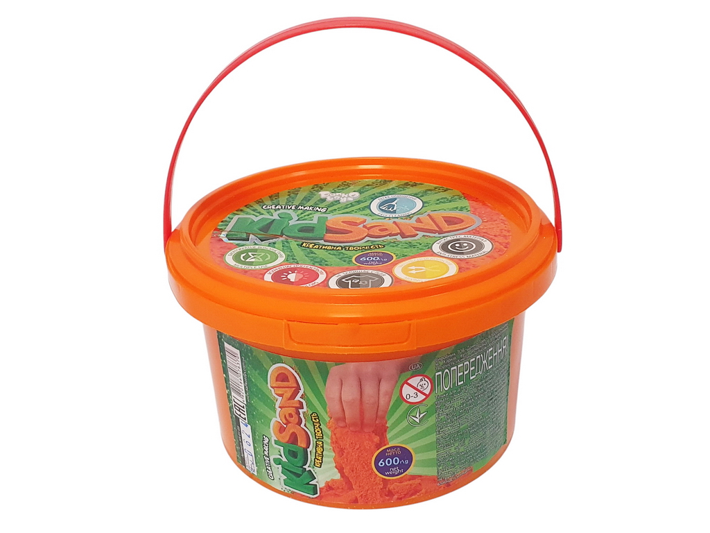 Кинетический песок для лепки KidSand KS-01-05, 600 г, в банке, Danko Toys