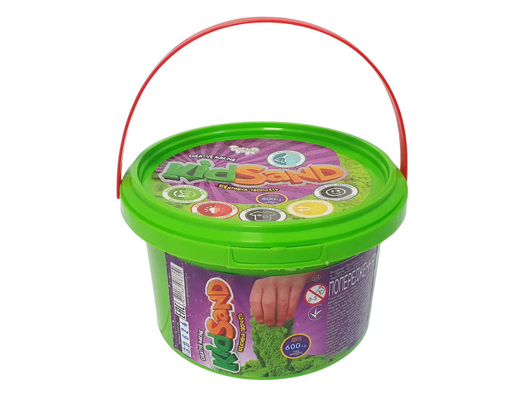Кинетический песок для лепки KidSand KS-01-05, 600 г, в банке, Danko Toys