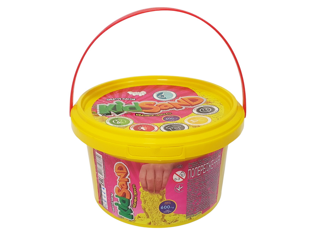 Кинетический песок для лепки KidSand KS-01-05, 600 г, в банке, Danko Toys