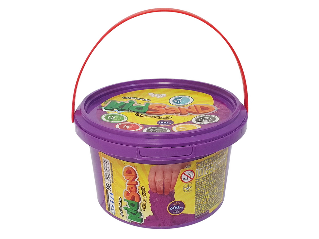 Кинетический песок для лепки KidSand KS-01-05, 600 г, в банке, Danko Toys