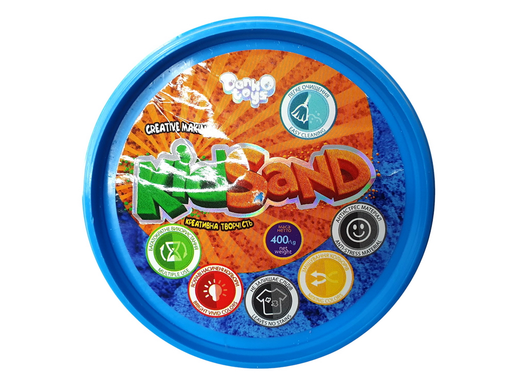 Набор креативного творчества Кинетический песок KidSand банка 400грамм, Danko Toys