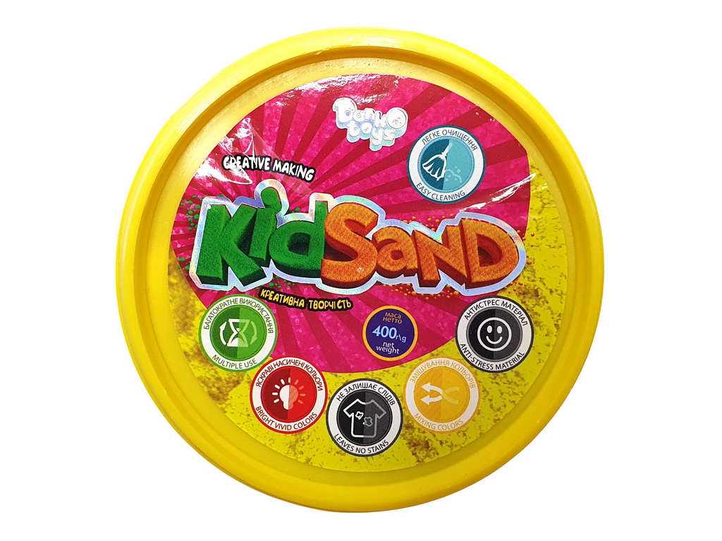 Набор креативного творчества Кинетический песок KidSand банка 400грамм, Danko Toys