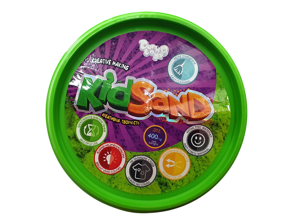 Набор креативного творчества Кинетический песок KidSand банка 400грамм, Danko Toys