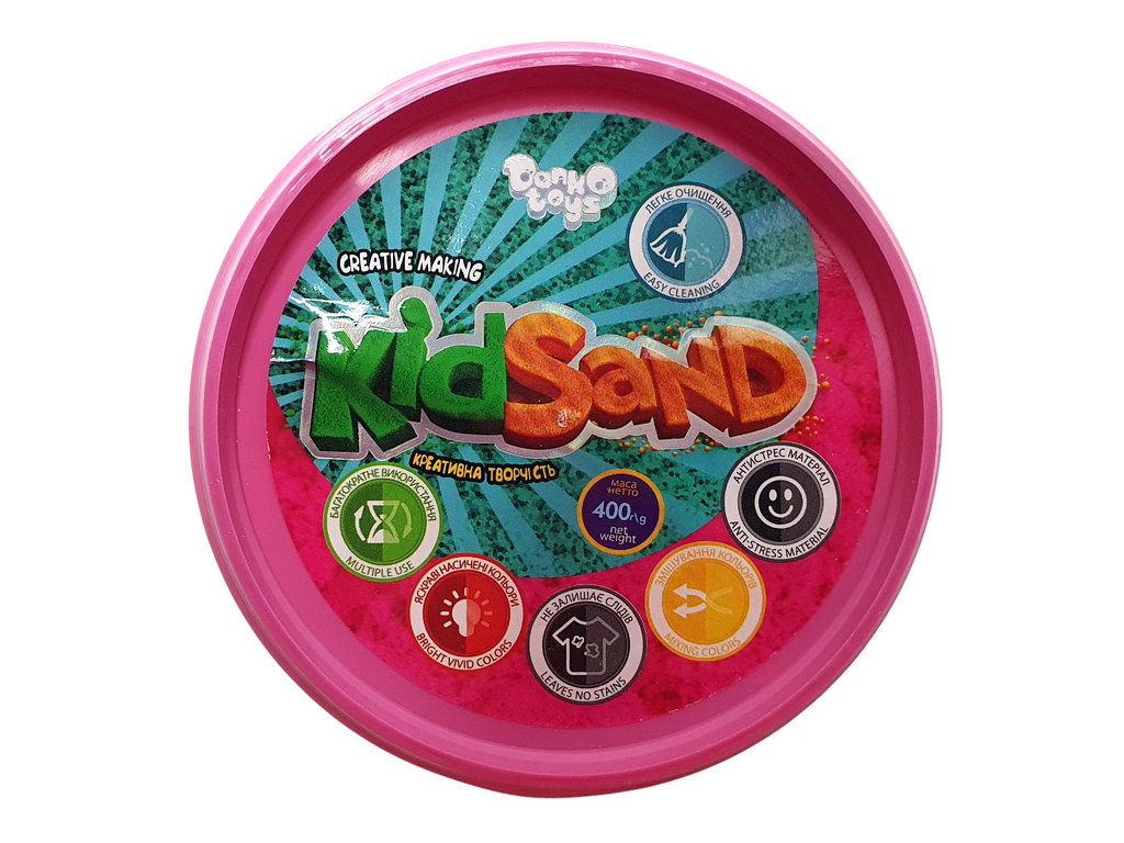 Набор креативного творчества Кинетический песок KidSand банка 400грамм, Danko Toys