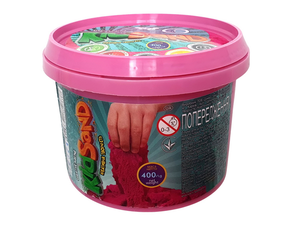 Набор креативного творчества Кинетический песок KidSand банка 400грамм, Danko Toys