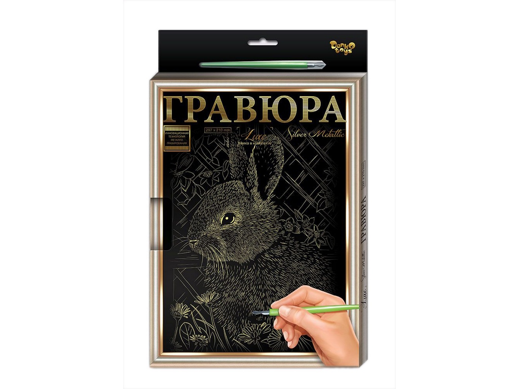 Гравюра A4 с рамкой, Danko Toys L-ГРА4-02-01з