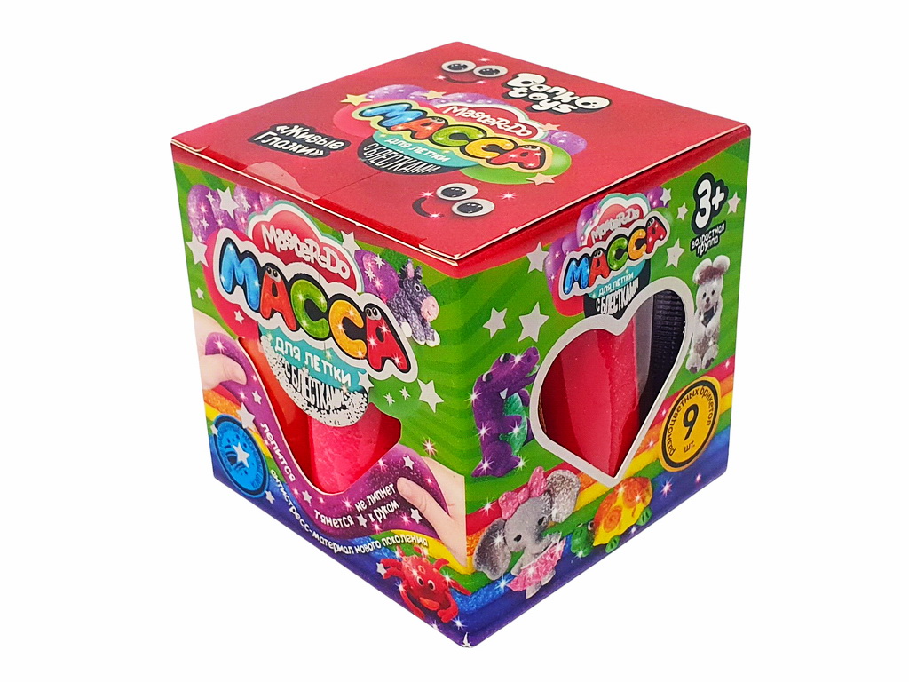 Маса для ліплення з блискітками Master Do 9 кольорів, Danko Toys