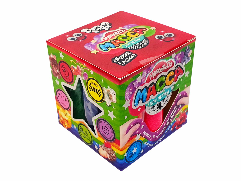 Маса для ліплення з блискітками Master Do 9 кольорів, Danko Toys