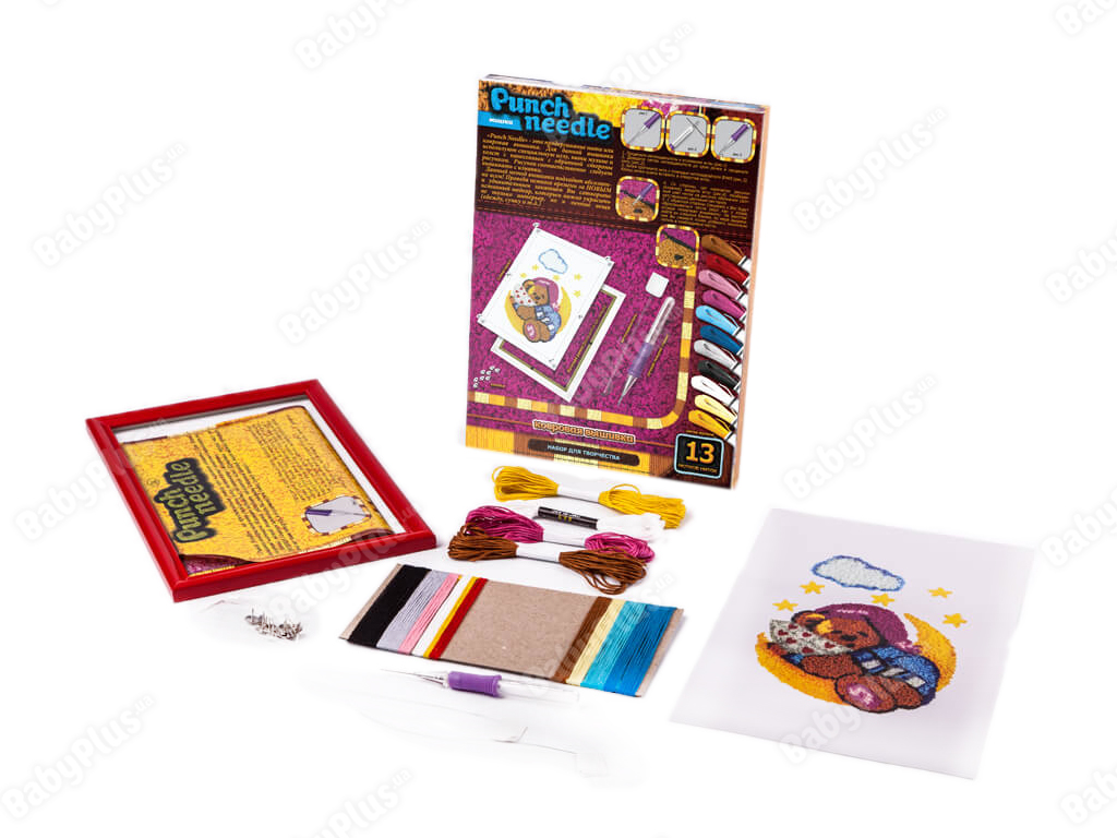 Набор для творчества Ковровая вышивка Мишка Punch needle, Danko Toys