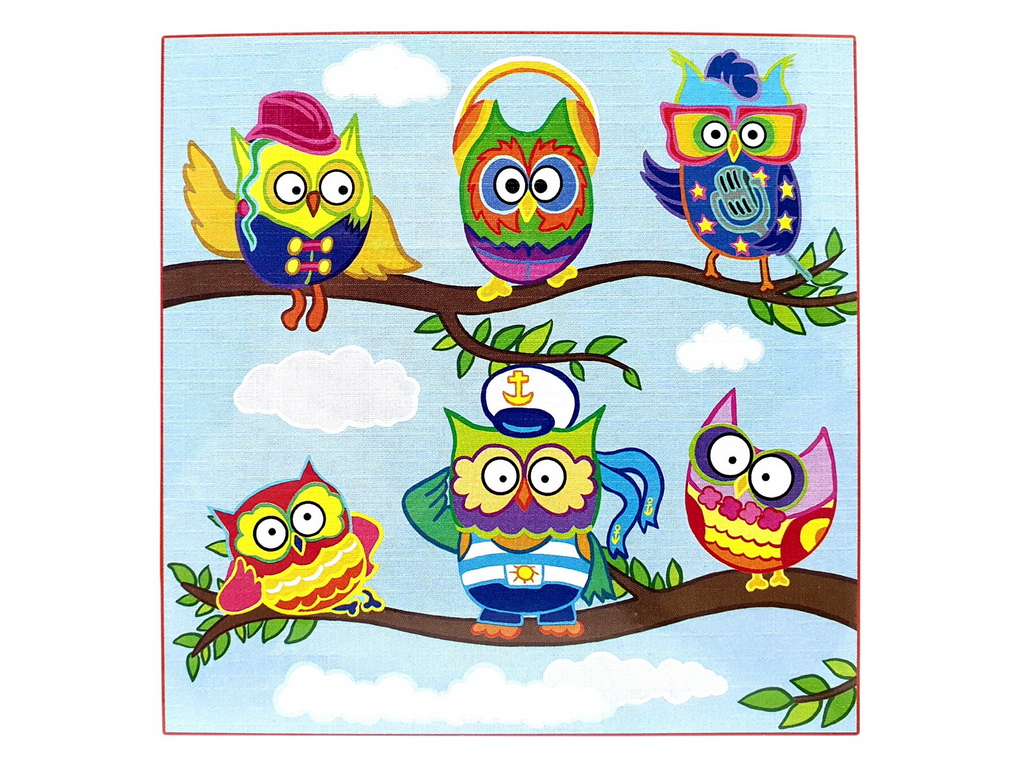 Картина по номерам роспись на холсте Забавные совы, Danko Toys