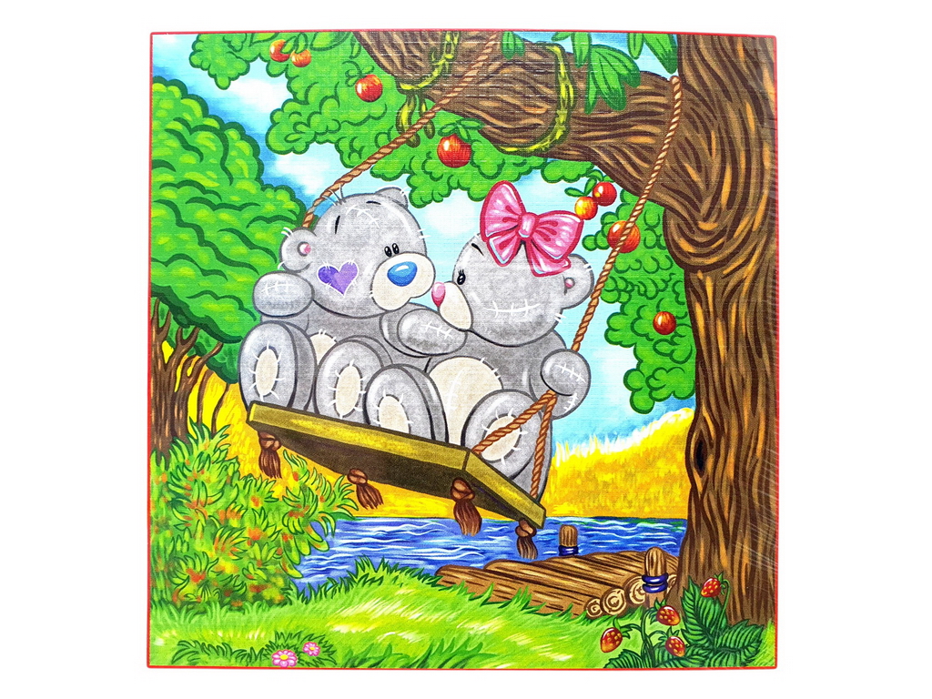 Картина по номерам роспись на холсте Canvas Painting Мишки на качелях, Danko Toys