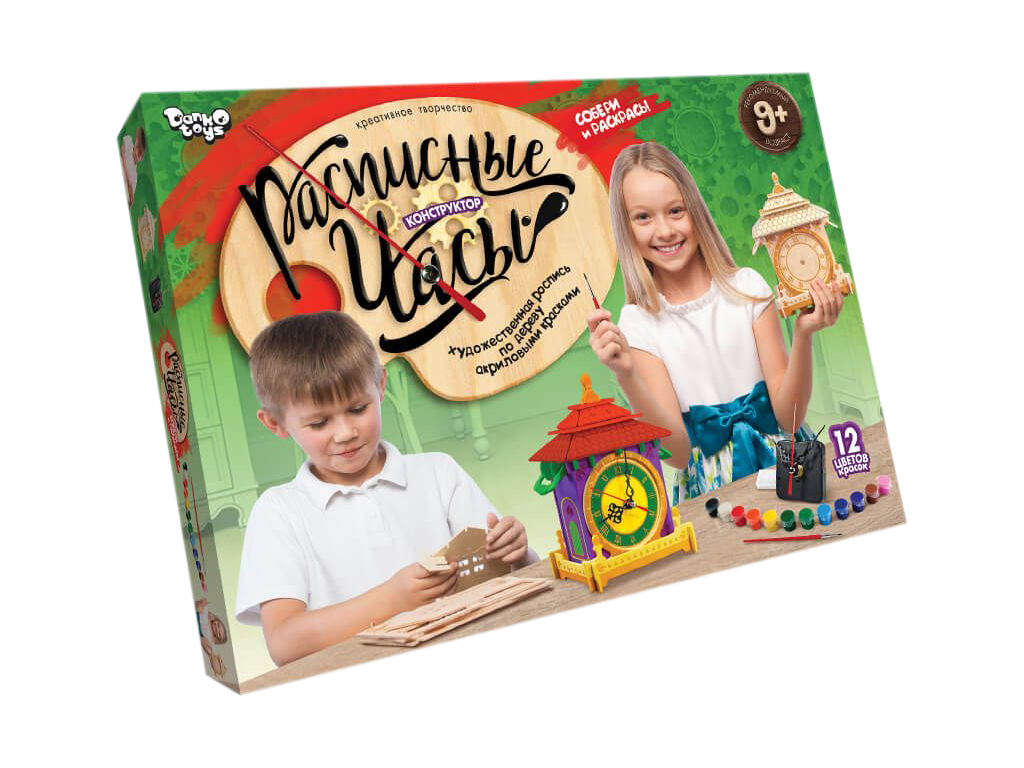 Набор креативного творчества Расписные Часы конструктор, Danko Toys