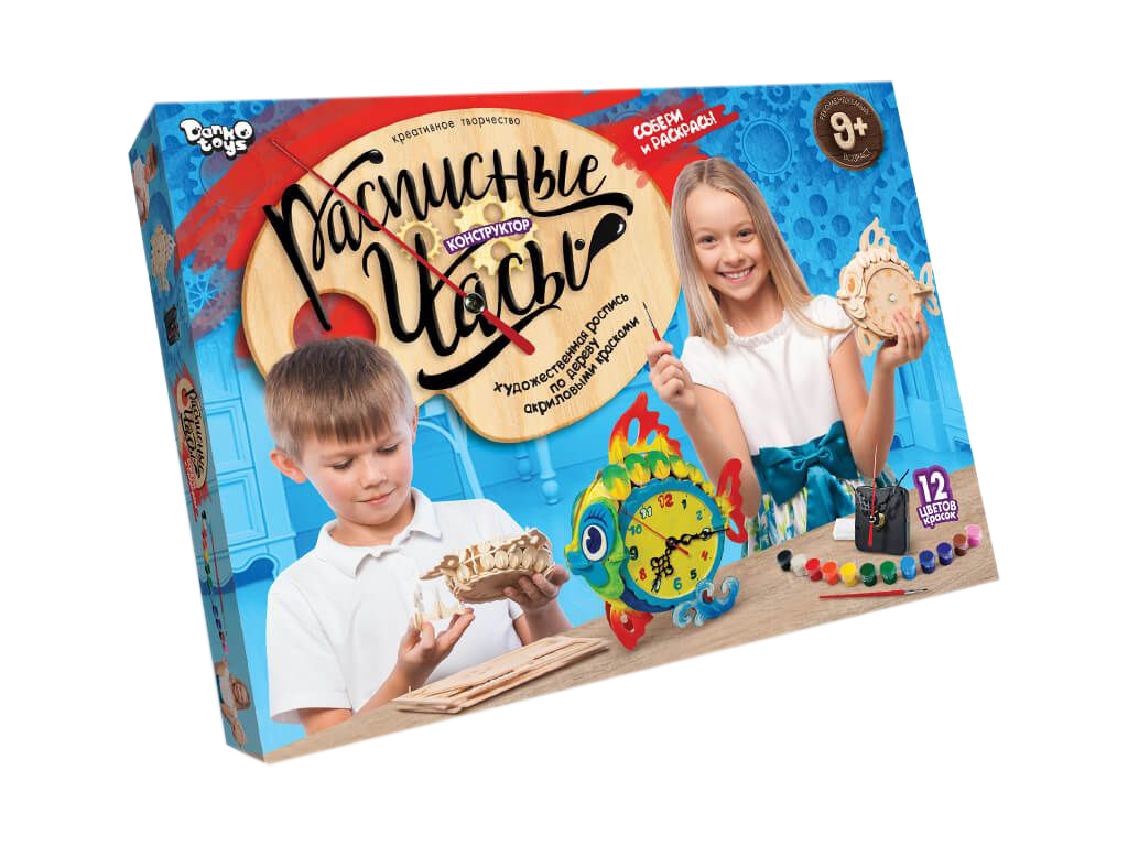 Набор креативного творчества Расписные Часы конструктор, Danko Toys