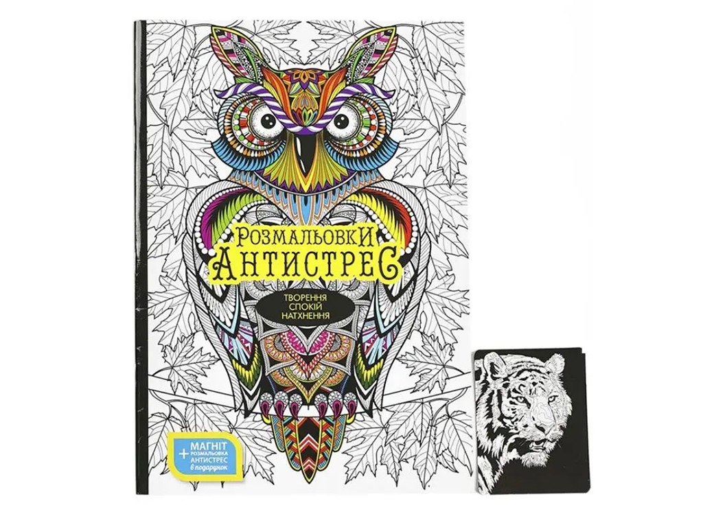 Раскраска „Антистрес Сова”, творческий набор для отдыха и релакса, от 6 лет, Danko Toys
