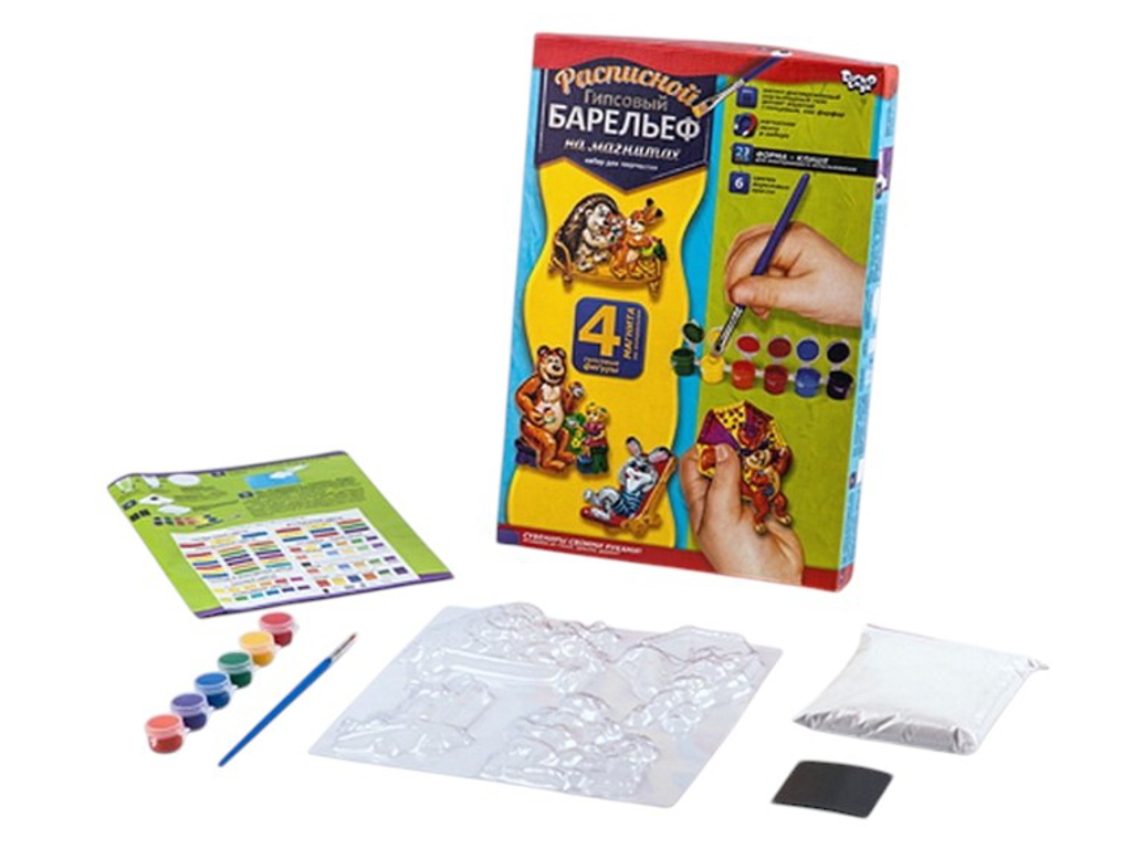 Набор для творчества Расписной гипсовый барельеф малый, Danko Toys