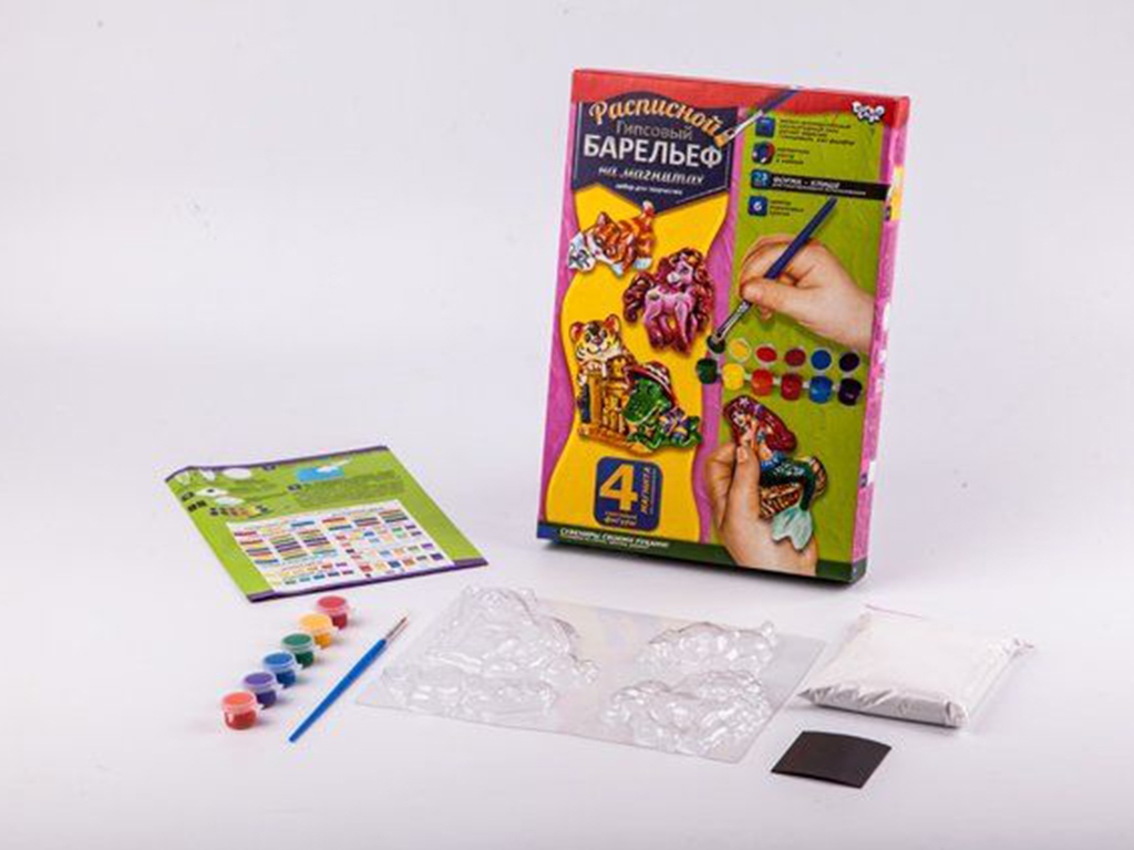 Набор для творчества Расписной гипсовый барельеф малый, Danko Toys