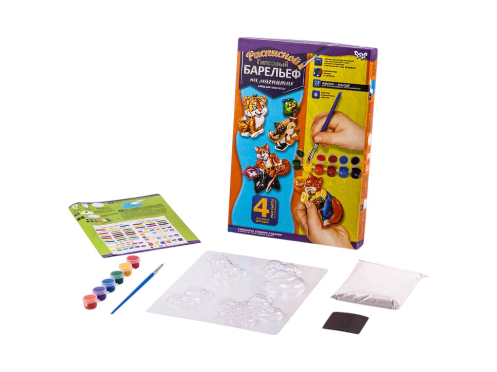 Набор для творчества Расписной гипсовый барельеф малый, Danko Toys