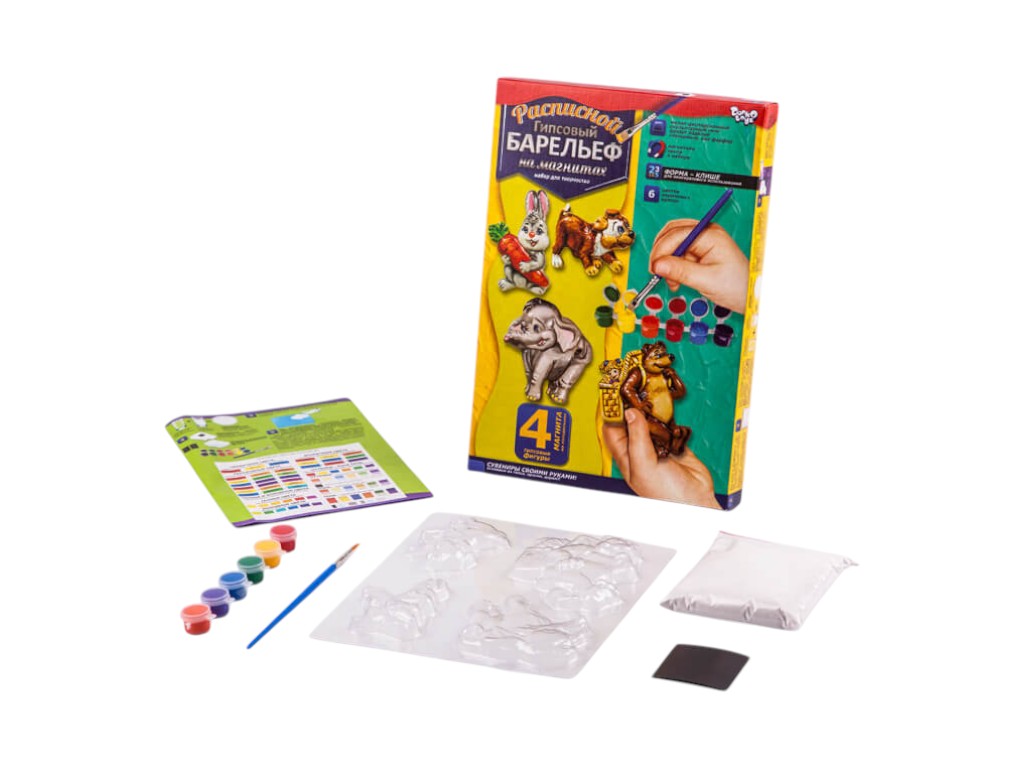 Набор для творчества Расписной гипсовый барельеф малый, Danko Toys