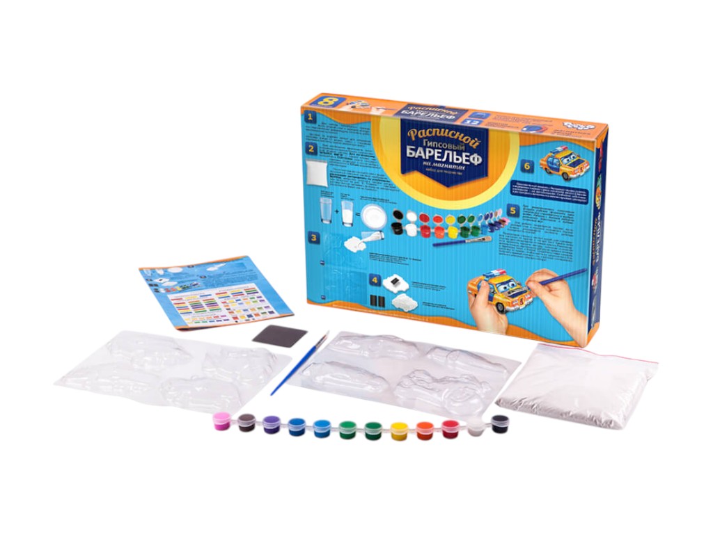 Набор для творчества Расписной гипсовый барельеф большой, Danko Toys