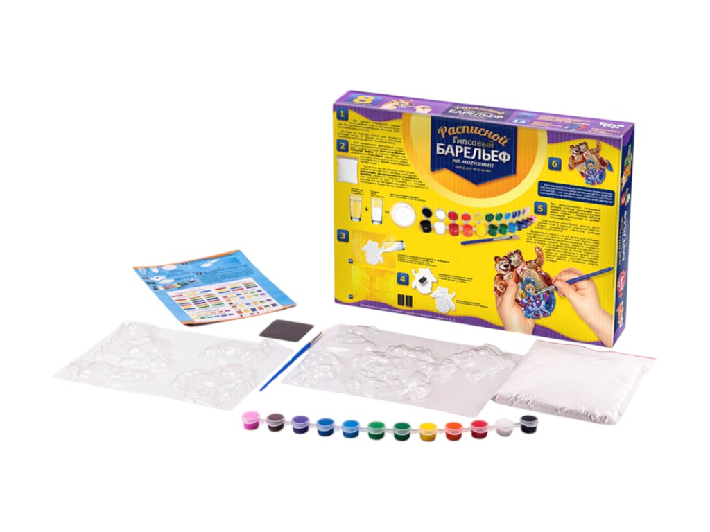 Набор для творчества Расписной гипсовый барельеф большой, Danko Toys