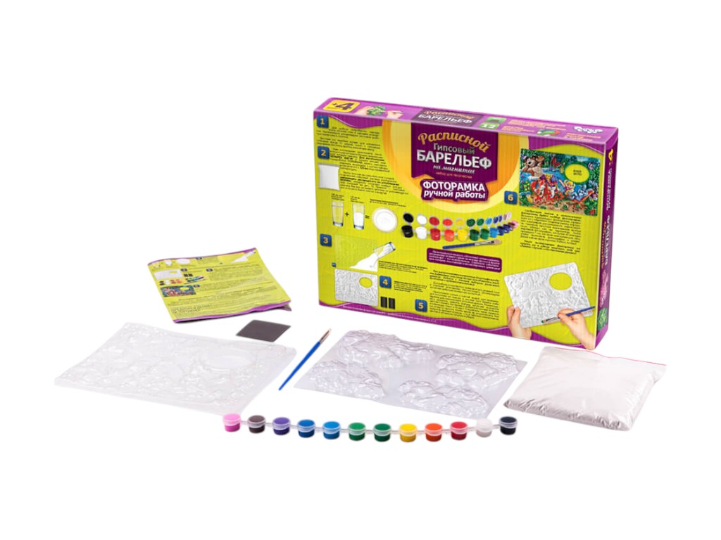 Набор для творчества Расписной гипсовый барельеф большой, Danko Toys