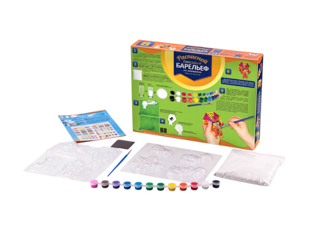 Набор для творчества Расписной гипсовый барельеф большой, Danko Toys