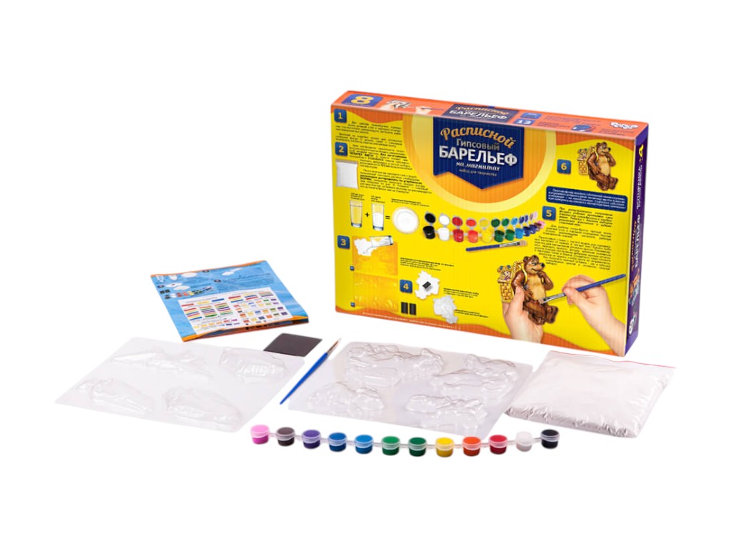 Набор для творчества Расписной гипсовый барельеф большой, Danko Toys