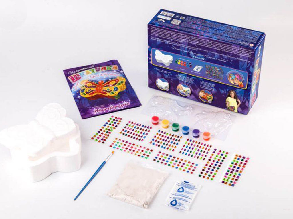 Набор для творчества Шкатулка из кристаллов своими руками, Danko Toys